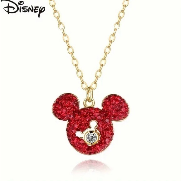 Disney Jewelry - Red Mickey Mouse Head Necklace NWT